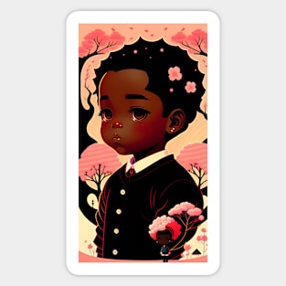 Boy of Flowers Sticker